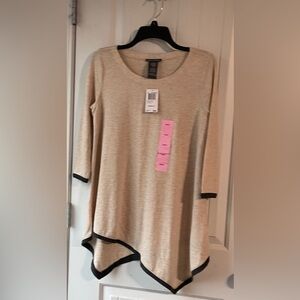 Women's Beige Asymmetrical Top